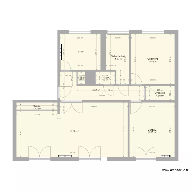 Appartement Villars Am&eacute;nag&eacute;. Plan de 