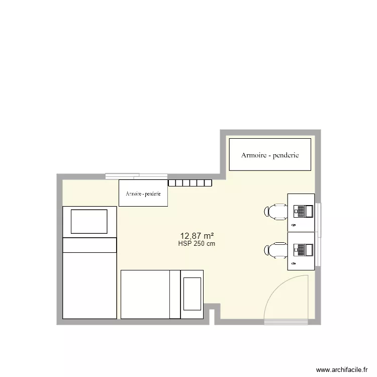 plan de chambre. Plan de 