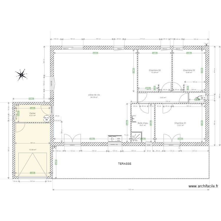 Maison oc residence terasse. Plan de 0 pièce et 0 m2