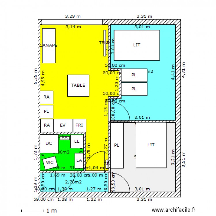 Plan. Plan de 0 pièce et 0 m2