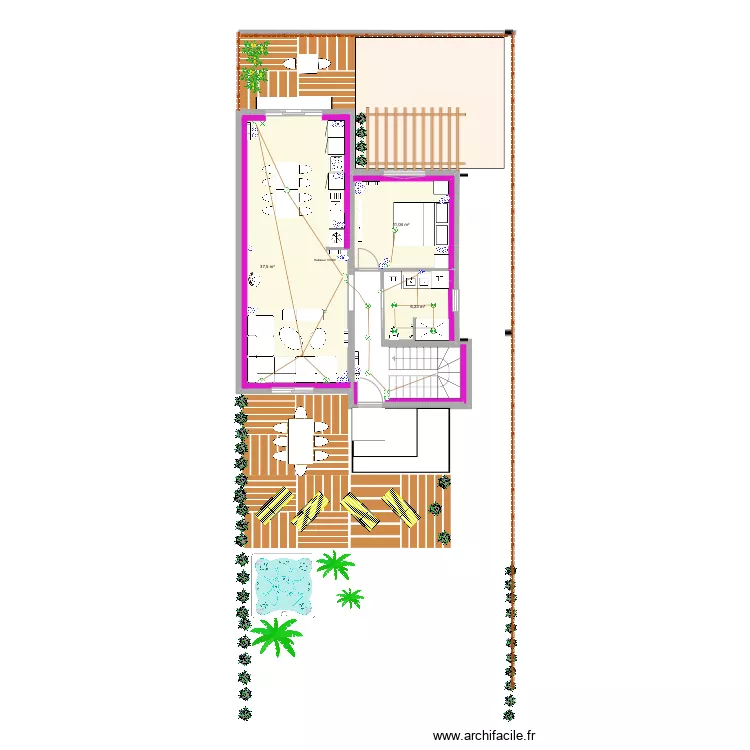 LEROUX  acces arriere marches plaques 120x60. Plan de 