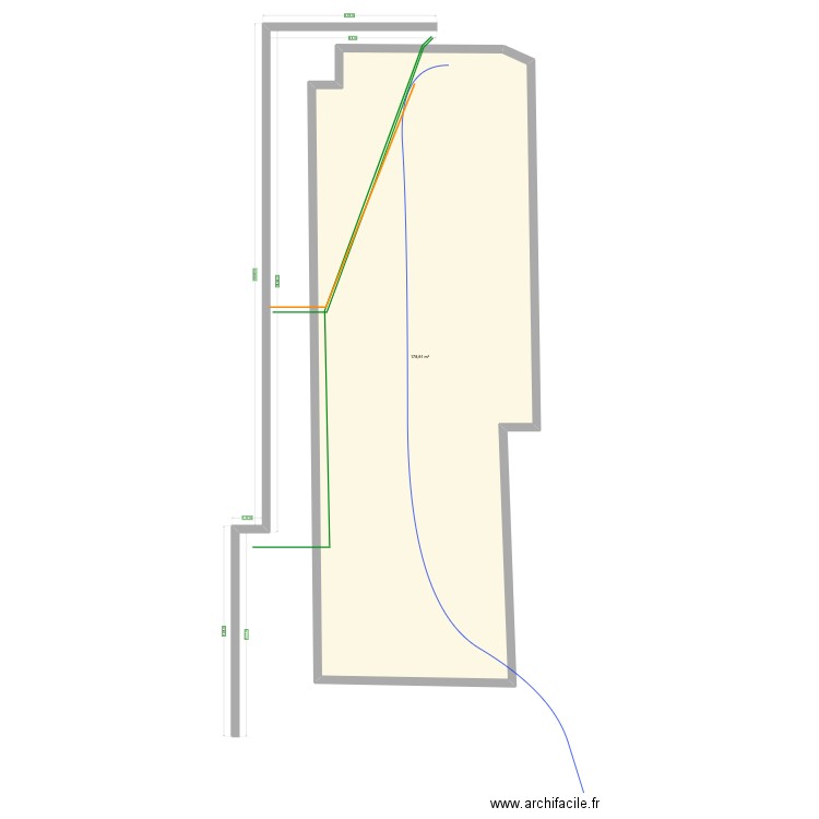 réseau eau jardin . Plan de 1 pièce et 179 m2