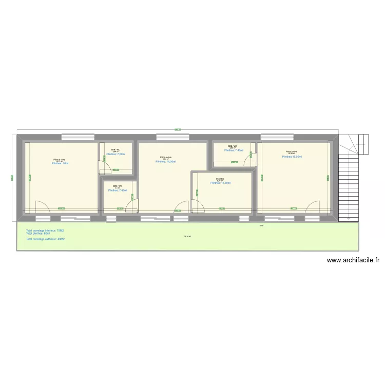 Agrandissement. Plan de 