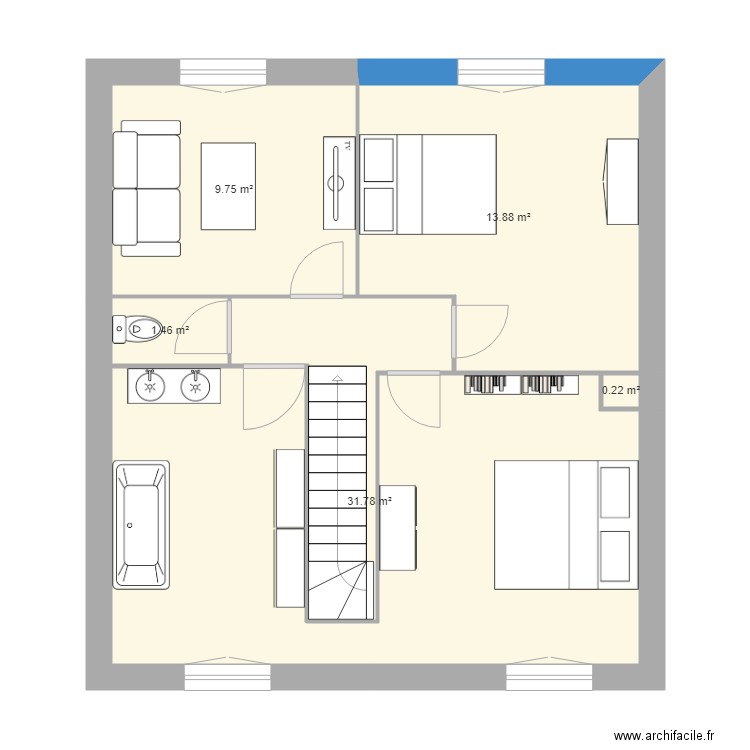 Etage. Plan de 0 pièce et 0 m2