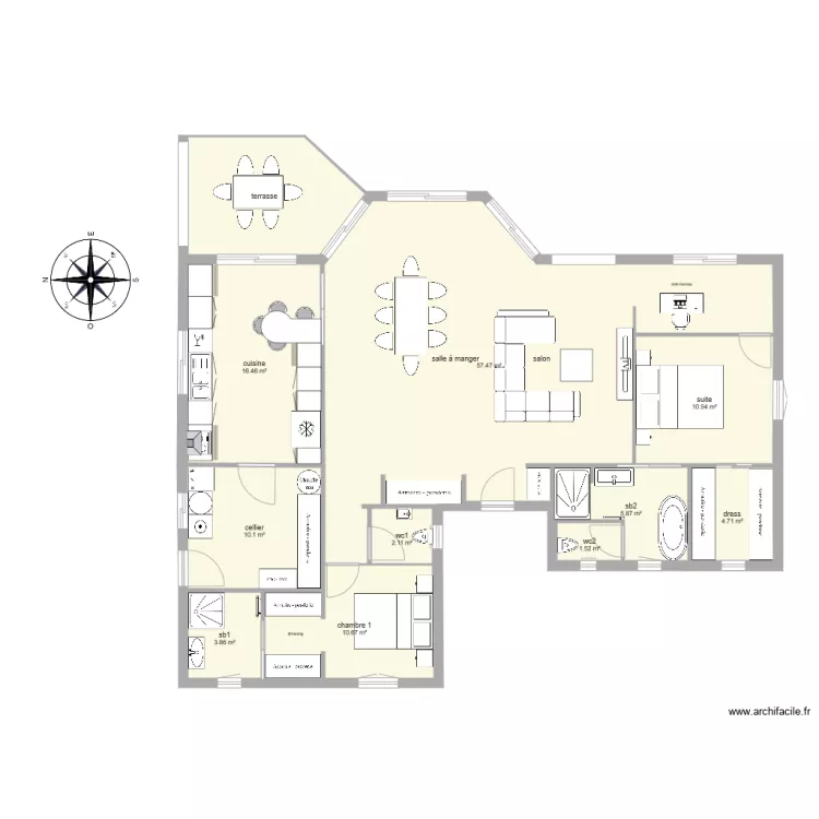 maison modif salle d eau. Plan de 