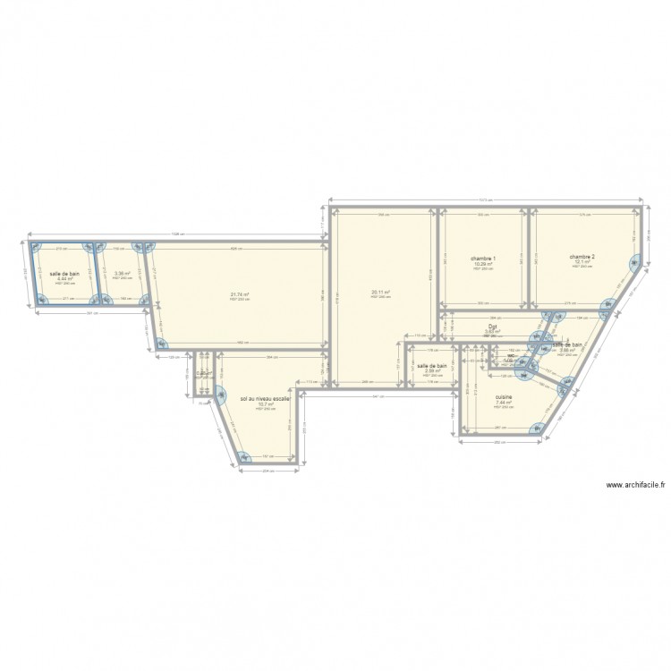 2 inferieur villa. Plan de 0 pièce et 0 m2