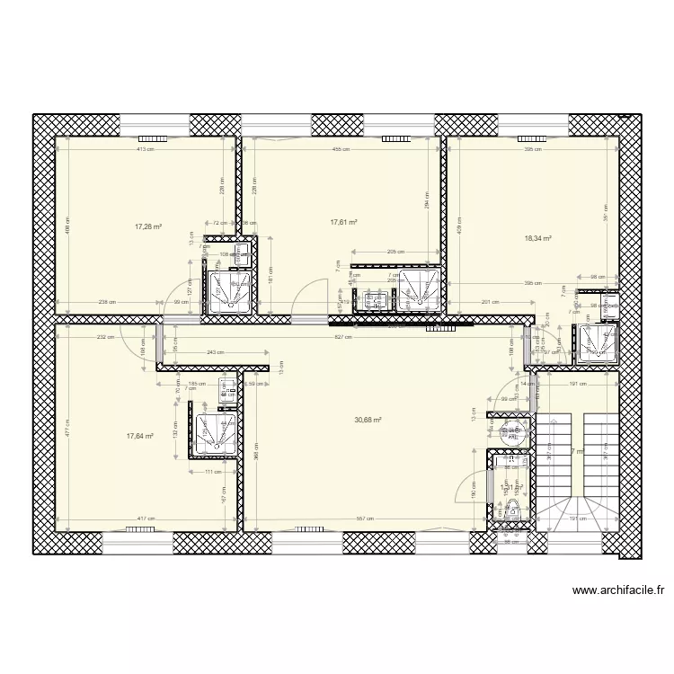 4 JOSEPH JAN 1er ETAGE NON AMENAGE. Plan de 