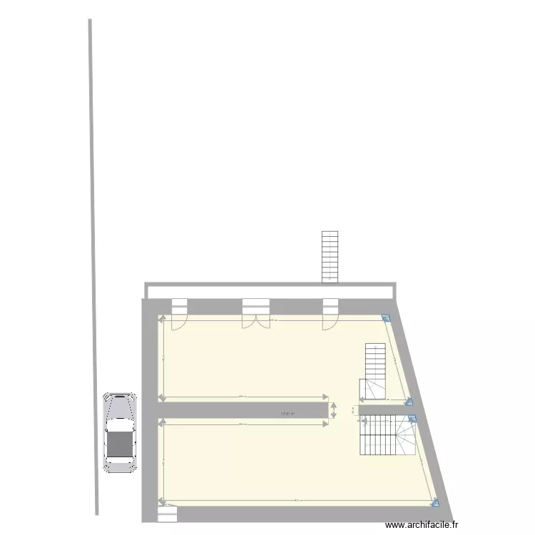 Pom 1er étage vue aérienne. Plan de Pom 1er étage vue aérienne. Plan de