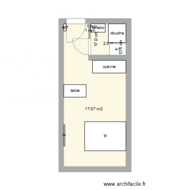 mamert bureau studiot. Plan de 0 pièce et 0 m2