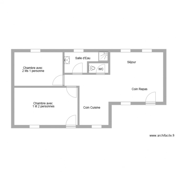 Plan gîte 3010. Plan de 0 pièce et 0 m2