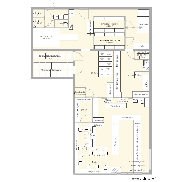 BOULANGERIE. Plan de 0 pièce et 0 m2