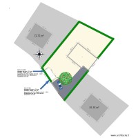 Plan masse abri jardin Après projet