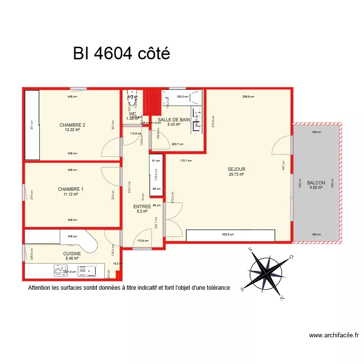 BI 4604 côté. Plan de BI 4604 côté. Plan de