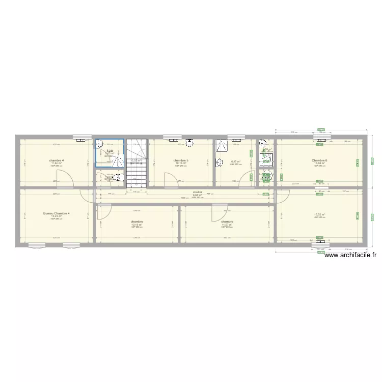 plan actuel du 1er etage. Plan de 