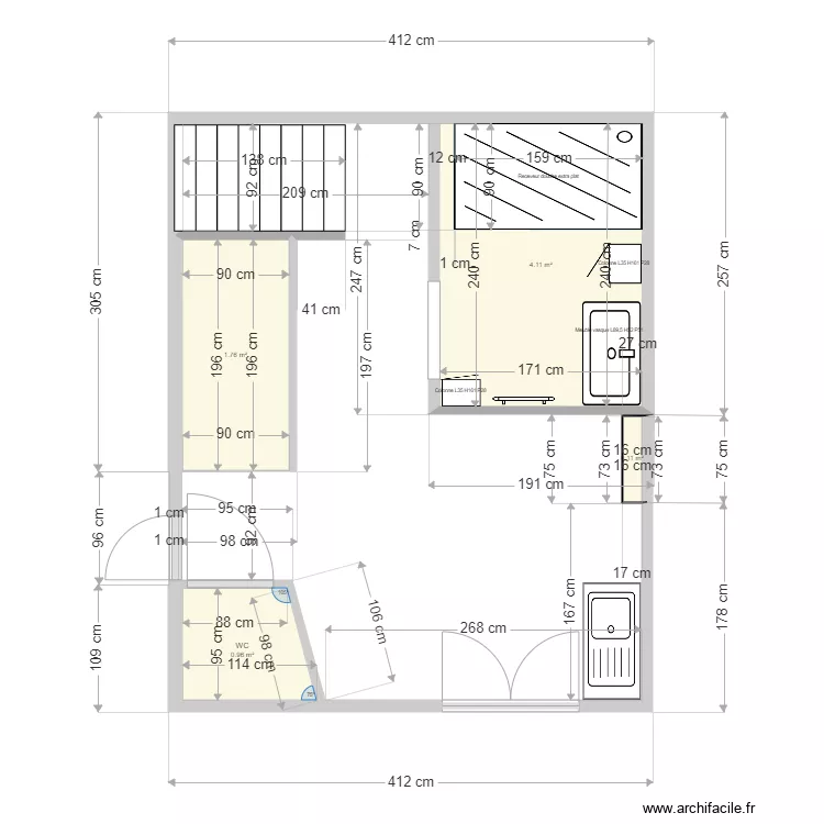 Salle de Bains Laurence et Dom Projet A 071020. Plan de 