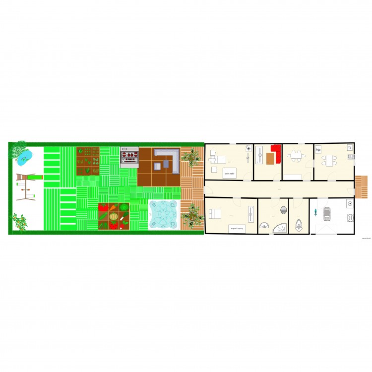isa. Plan de 0 pièce et 0 m2