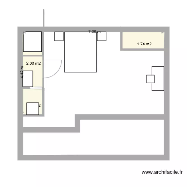 chambre. Plan de chambre. Plan de