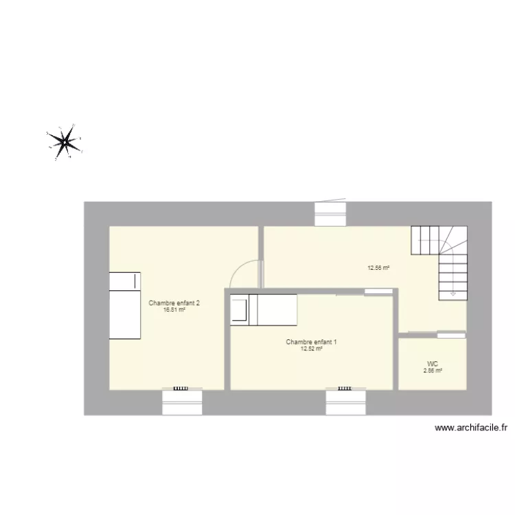 Etage 2 Petit Aulnay. Plan de 