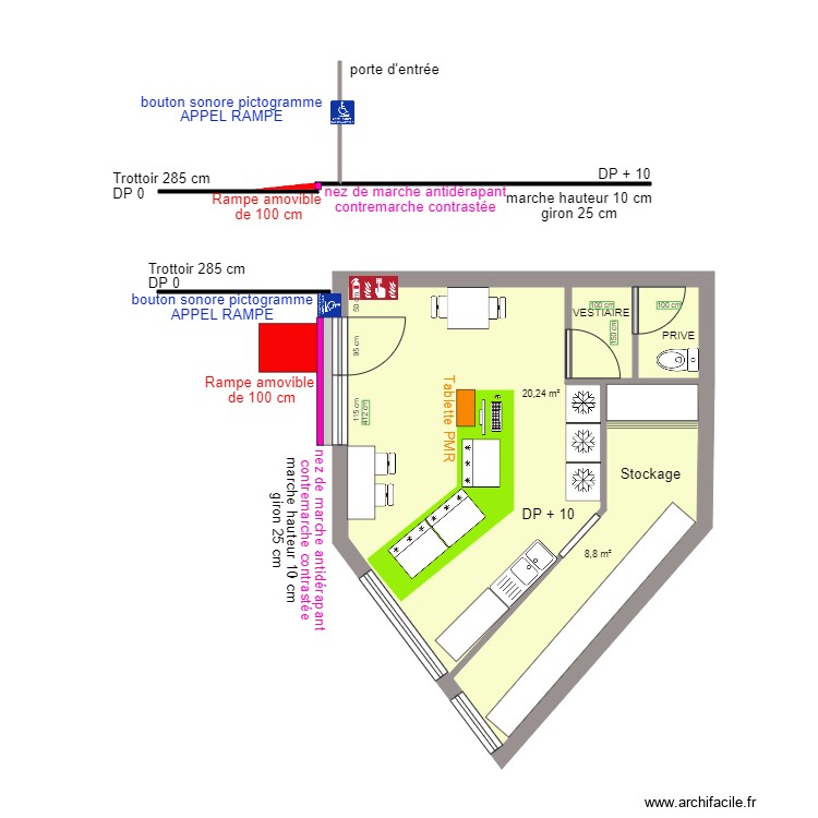 MAMA S SECRET APRES TRAVAUX. Plan de 0 pièce et 0 m2