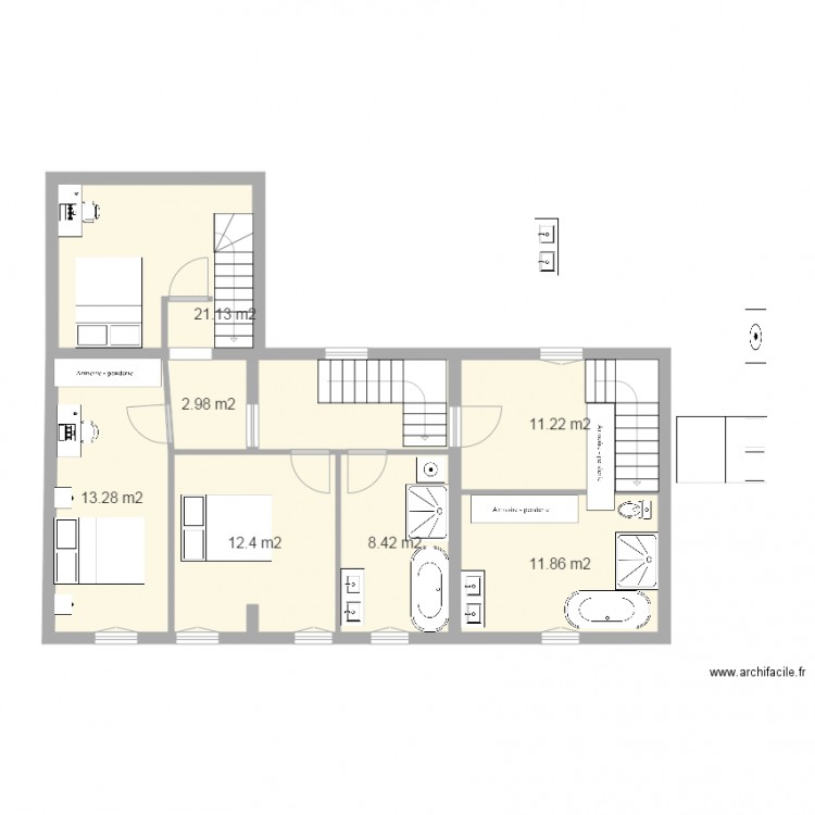plan de maison 81m2