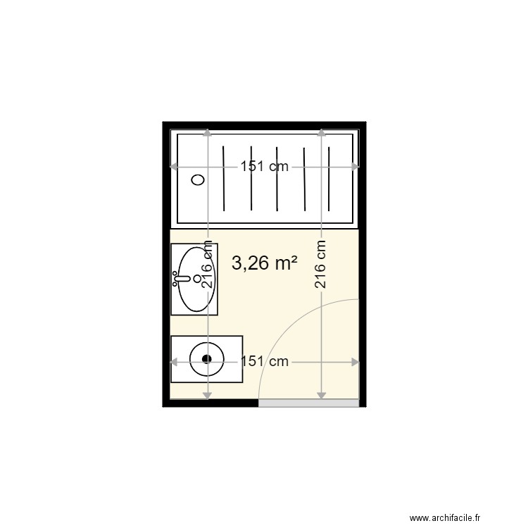 LAURIER CHRISTINE . Plan de 1 pièce et 3 m2