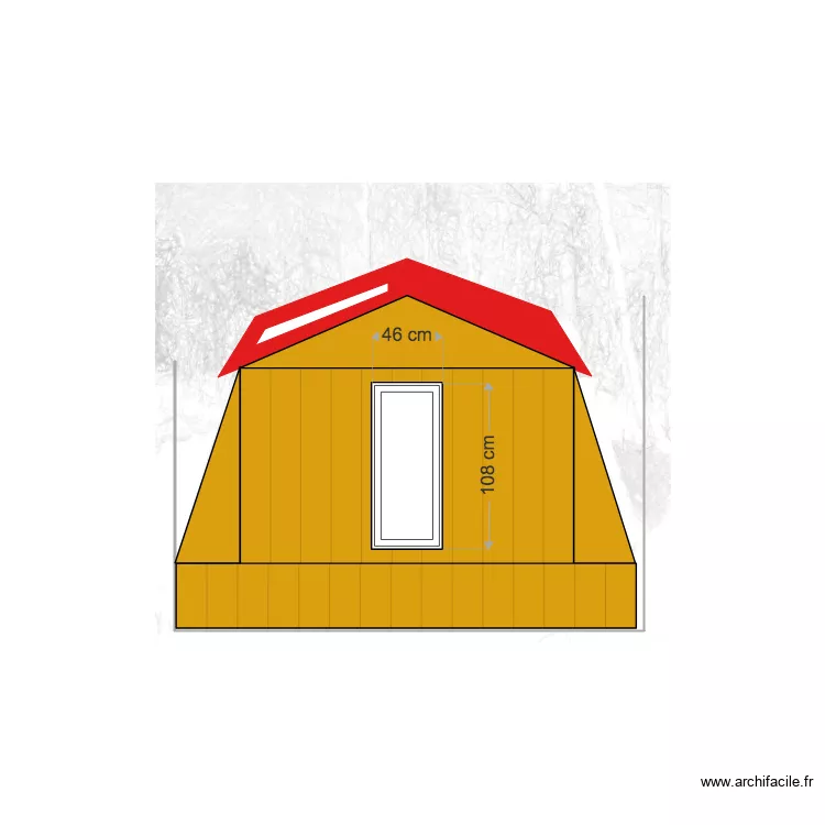 serre face est . Plan de 