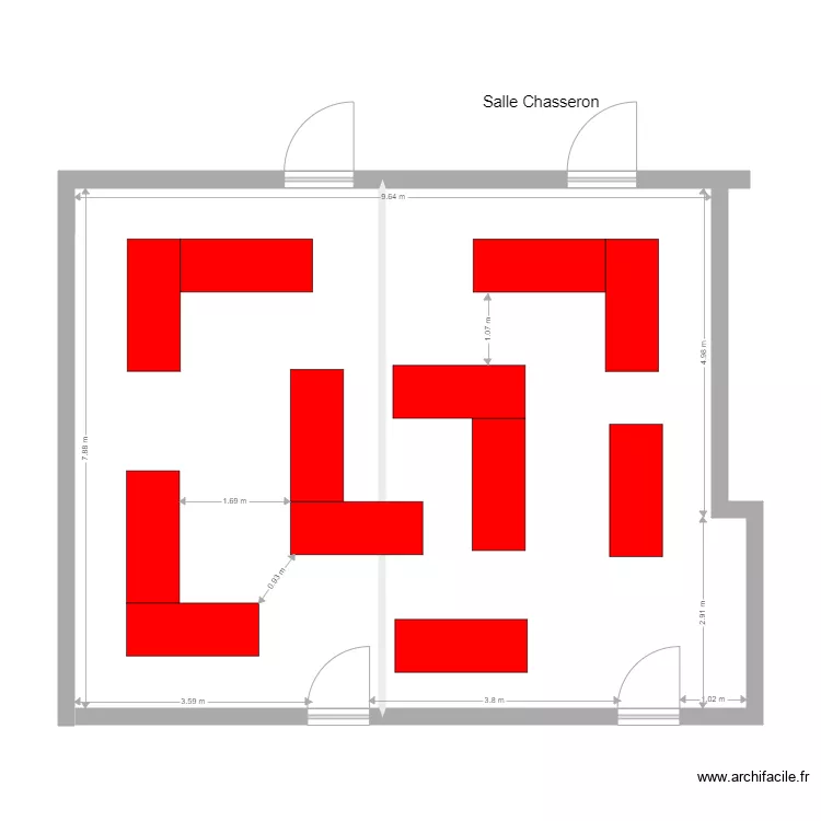 Salle Suchet Chasseron. Plan de 