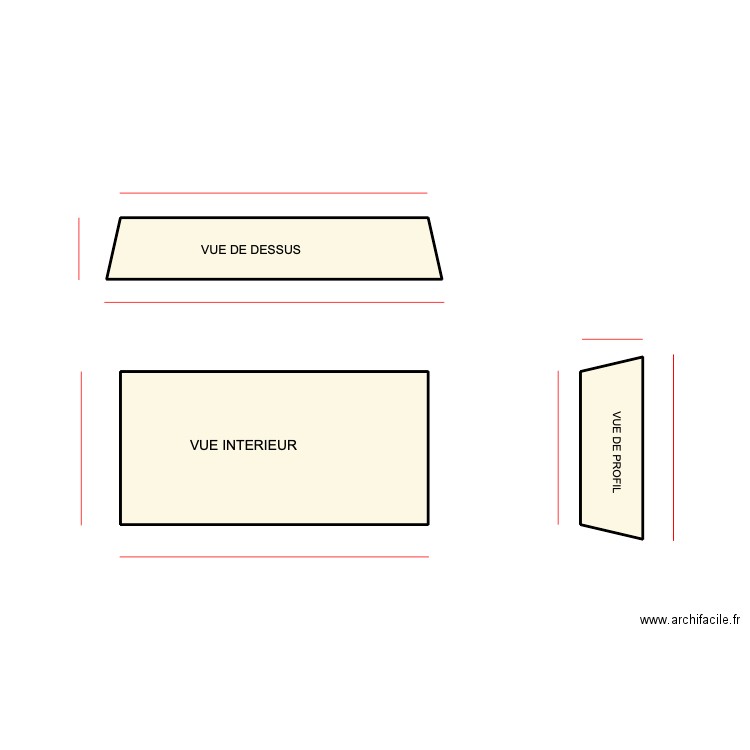 MENUI. Plan de 3 pièces et 13 m2