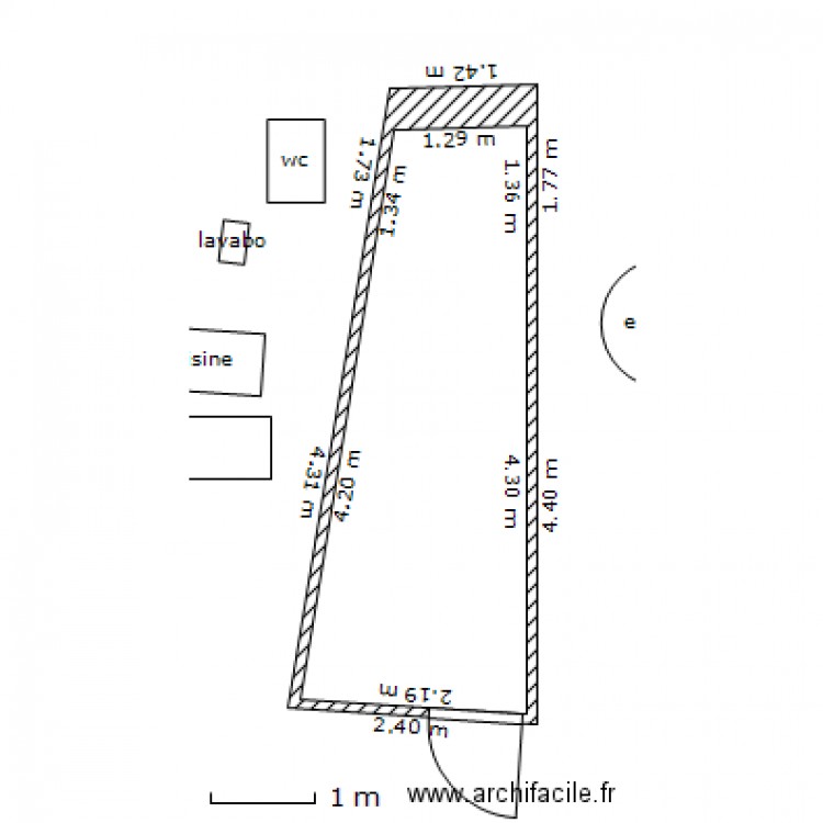 Appenti. Plan de 0 pièce et 0 m2