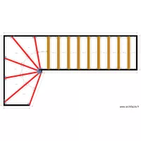 escalier 30 degr&eacute;s poteau 8