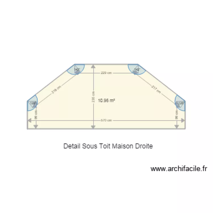 Guimaec droite sous toit. Plan de 