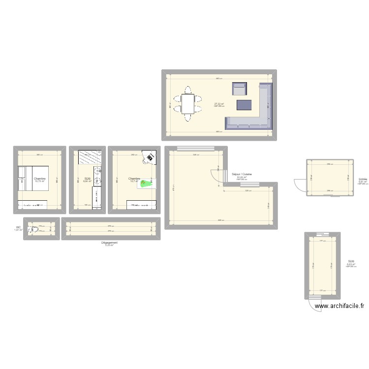 OKOK. Plan de 9 pièces et 101 m2