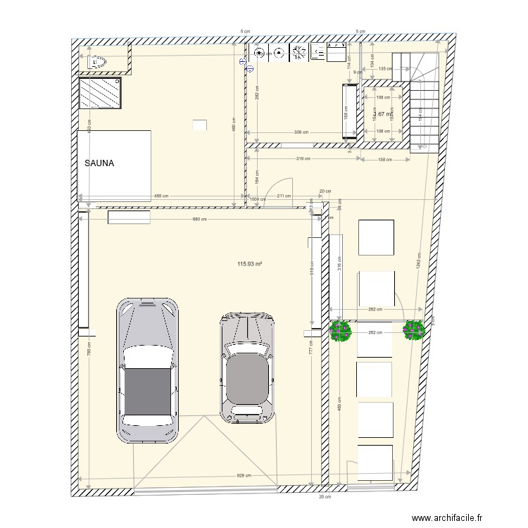 GARAGE. Plan de 0 pièce et 0 m2