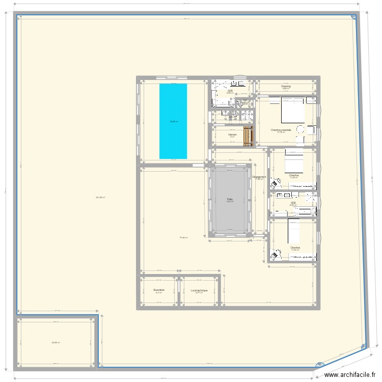 SAINT JOSEPH PATIO PHASE 1. Plan de 17 pièces et 924 m2