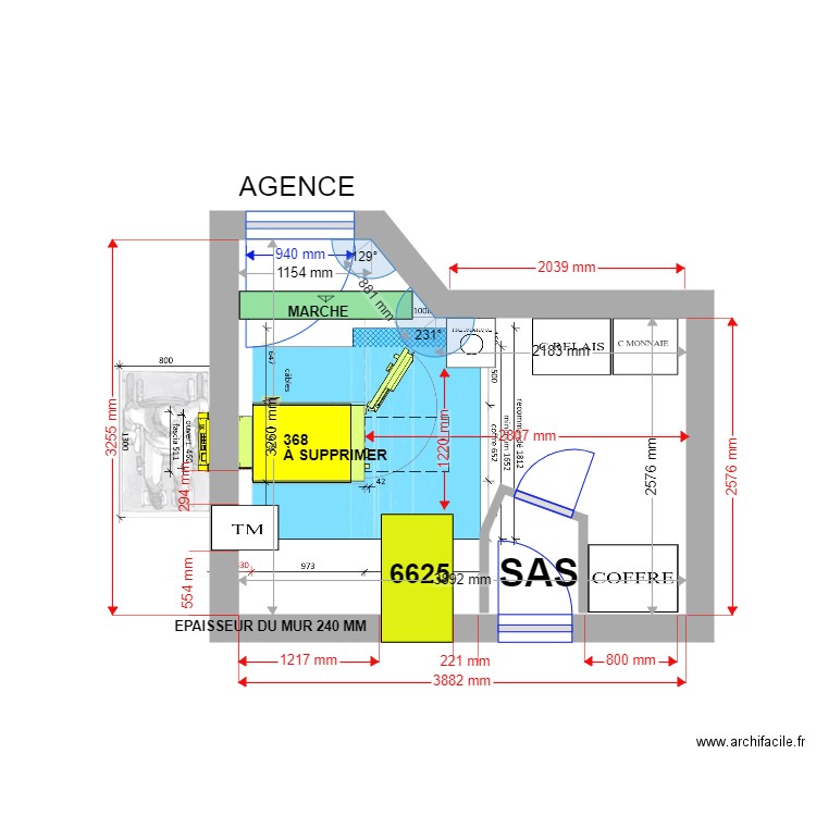 PLAN DE MASSE EXISTANT 368 st aygulf . Plan de 1 pièce et 11 m2