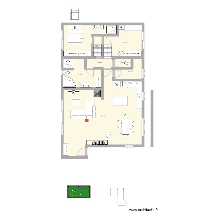 Plan 3 si agrandissement terrasse. Plan de 0 pièce et 0 m2