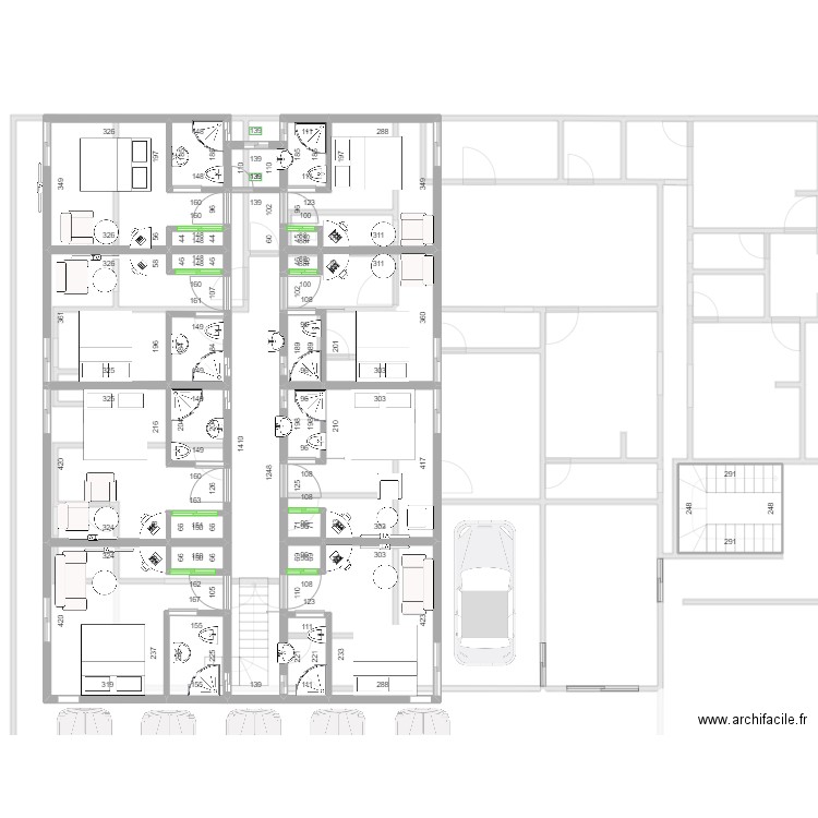 Plan Nouveau Bouaké avec R+1 V2. Plan de 0 pièce et 0 m2