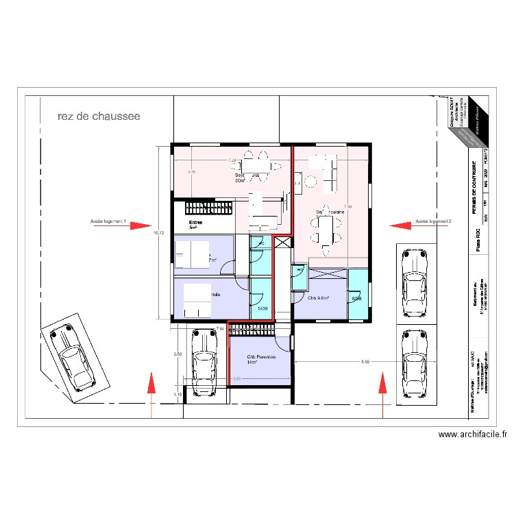 plan provisoire 2 logement. Plan de 0 pièce et 0 m2