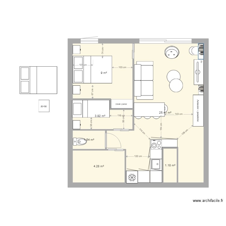 appart 22. Plan de 0 pièce et 0 m2