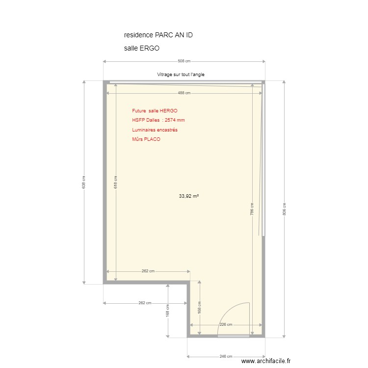 Future salle HERGO résidence prad an id. Plan de 0 pièce et 0 m2