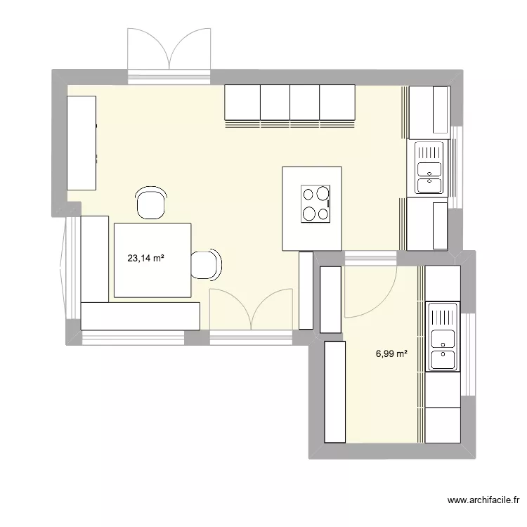 Cuisine Falize base. Plan de 