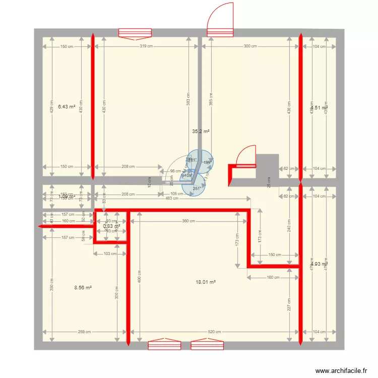 RP2 2ieme étage avant. Plan de RP2 2ieme étage avant. Plan de