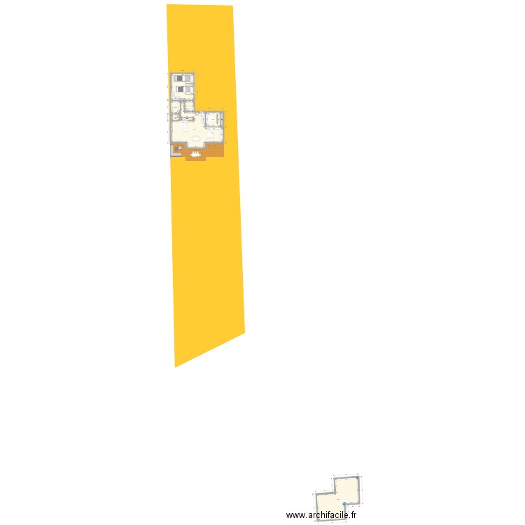 plan avec parcelle voisine ind 3. Plan de 21 pièces et 611 m2