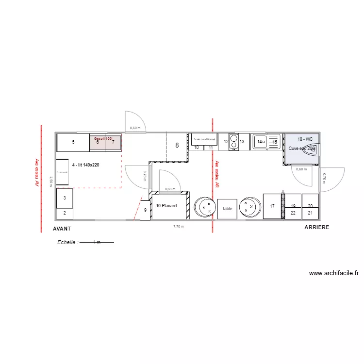 plan camion. Plan de 