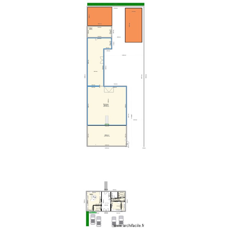 R -1 4EME Plan   AMH . Plan de 8 pièces et 484 m2