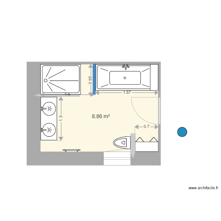 salle de bain 2. Plan de 0 pièce et 0 m2