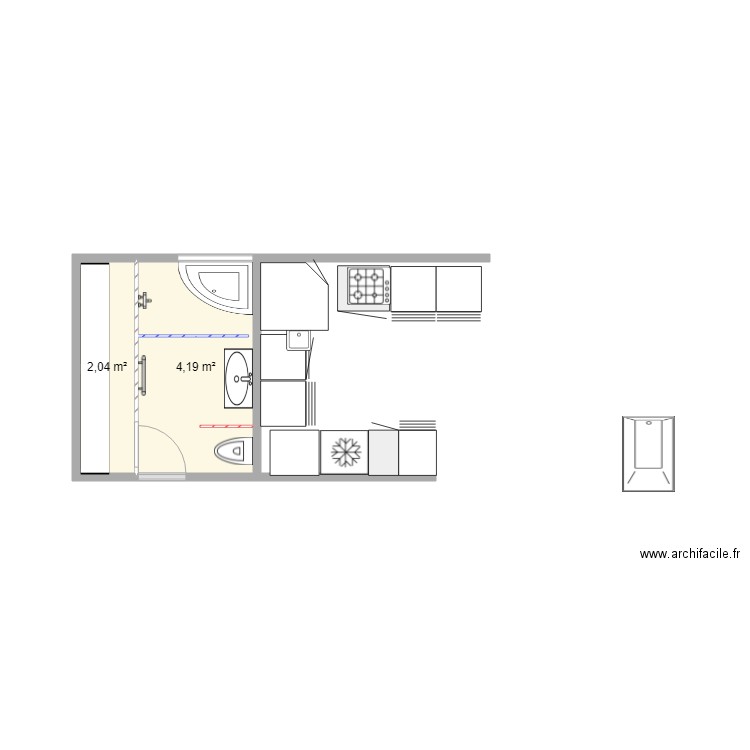 SDB 8 QUATER. Plan de 0 pièce et 0 m2