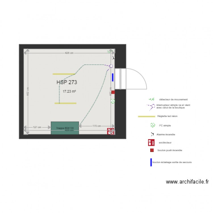 Plan électrique cave. Plan de 0 pièce et 0 m2