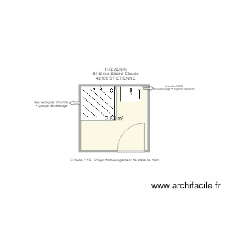 THEVENIN apres travaux. Plan de THEVENIN apres travaux. Plan de