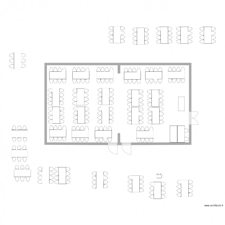 salle communale 20 TABLES  80 DOUBLETTES COINCHE. Plan de 0 pièce et 0 m2